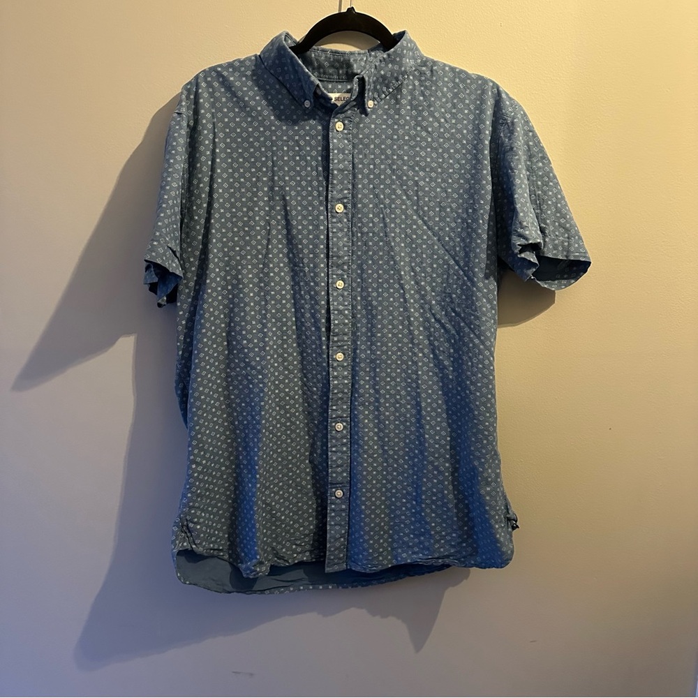 Men's Blue Patterned Shirt